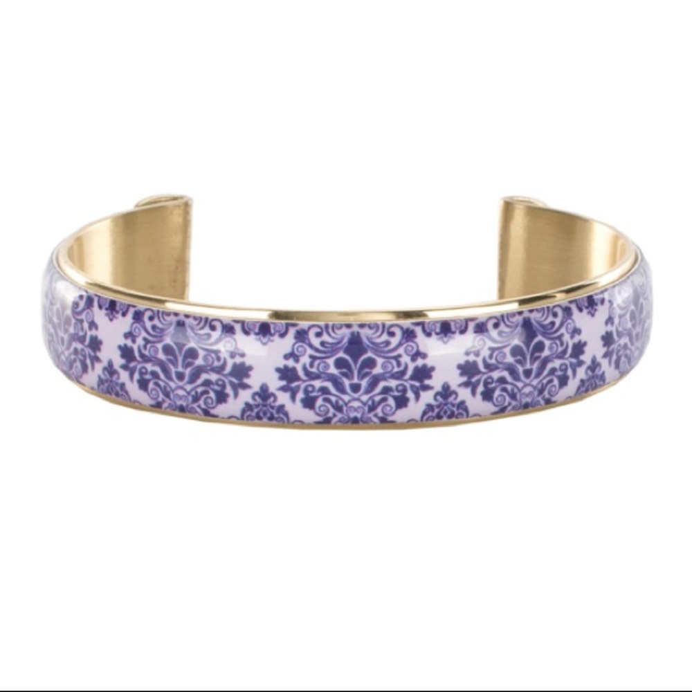 NWT auth Rustic Cuff purple Art Deco bracelet cuff